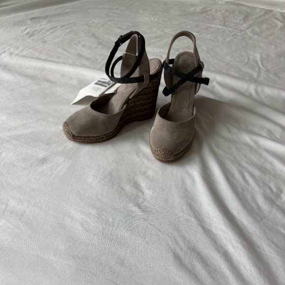 Brunello Cucinelli Suede Strappy Wedges Size 38 - Picture 8 of 10